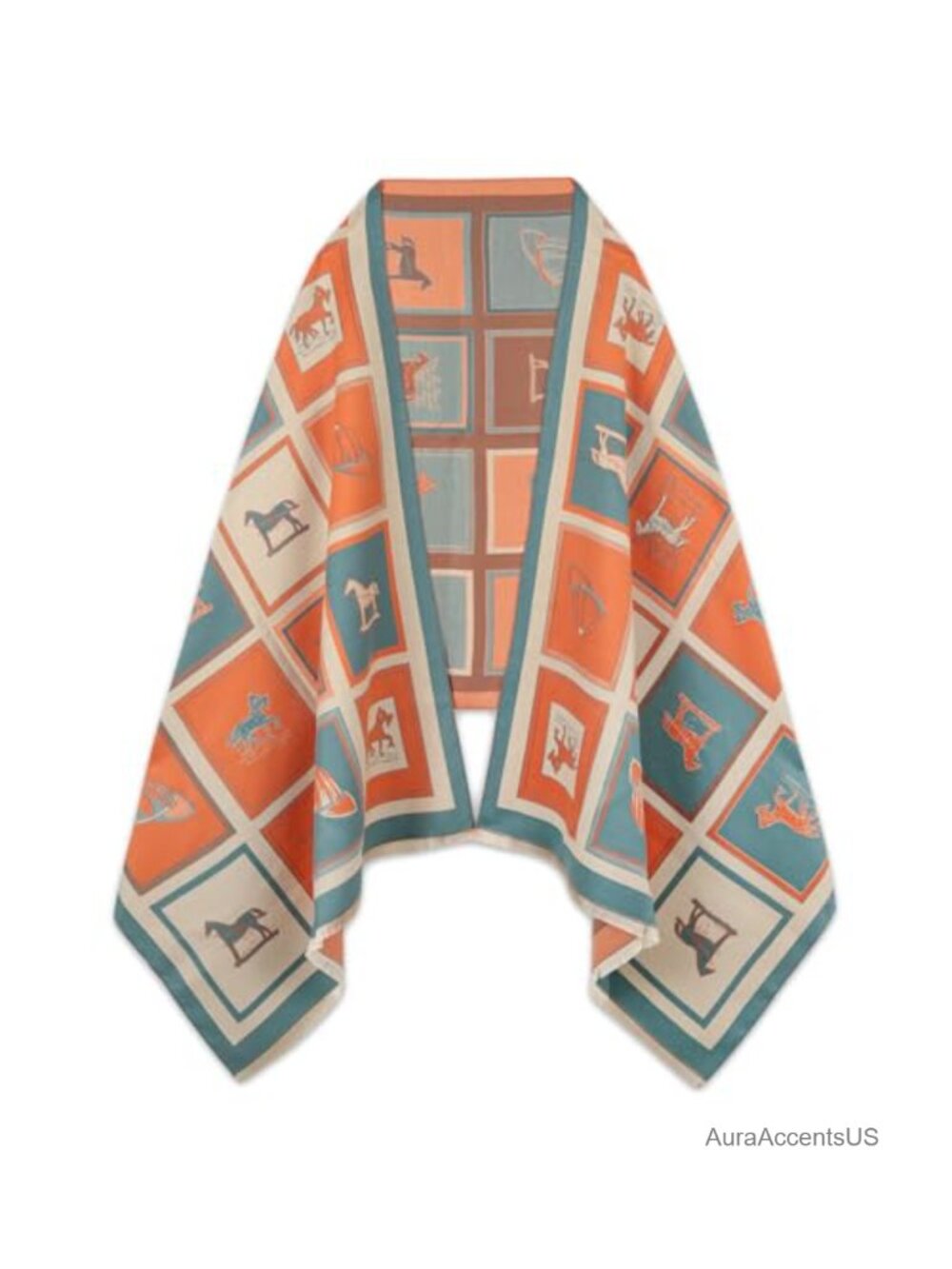 Pashmina Shawl Wrap for Women Silky Cashmere Scarf Open Front Poncho Cape